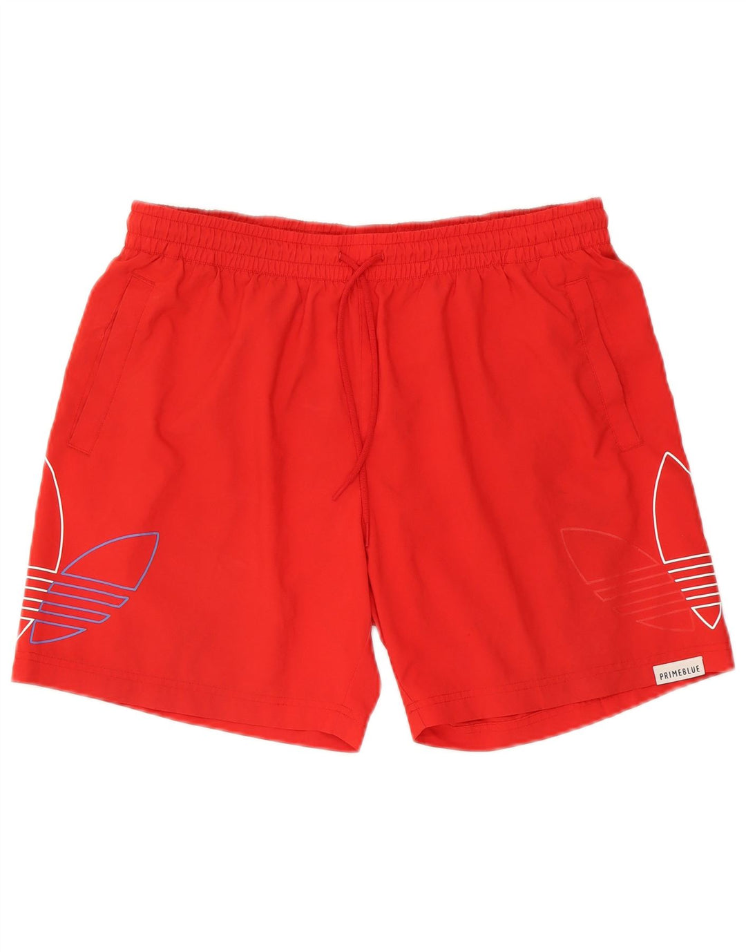 Pantaloncini sportivi Adidas Prime Blue Graphic Graphic grandi poliestere rosso