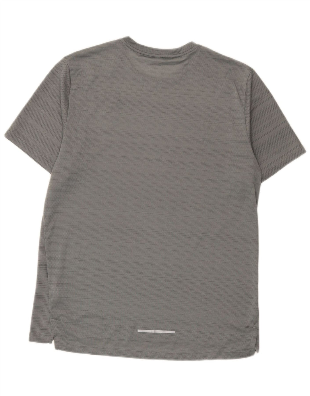 T-shirt Nike da uomo Dri Fit, top in poliestere gessato grigio medio