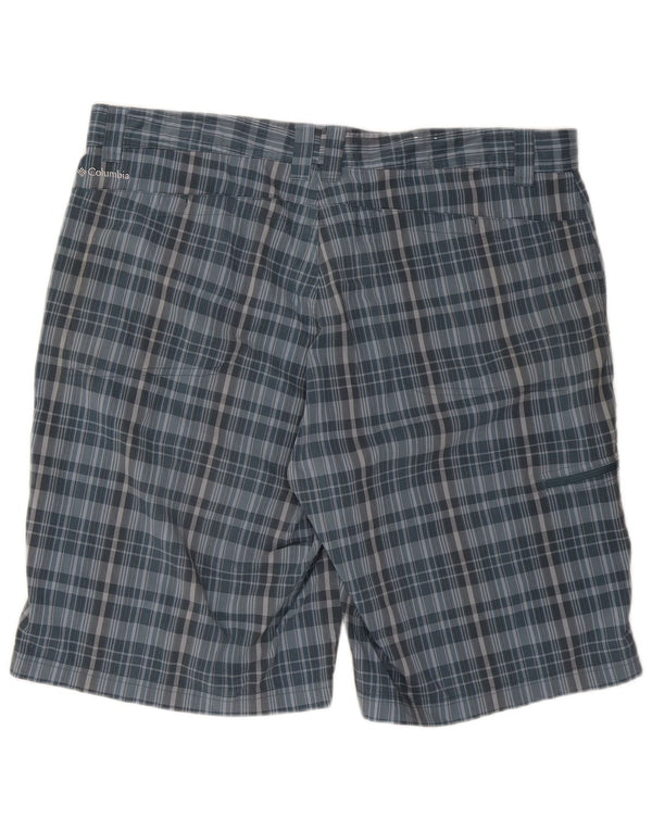 Pantaloncini cargo da uomo Columbia W40 XL Poliestere a quadri blu