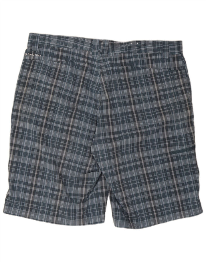 Pantaloncini cargo da uomo Columbia W40 XL Poliestere a quadri blu