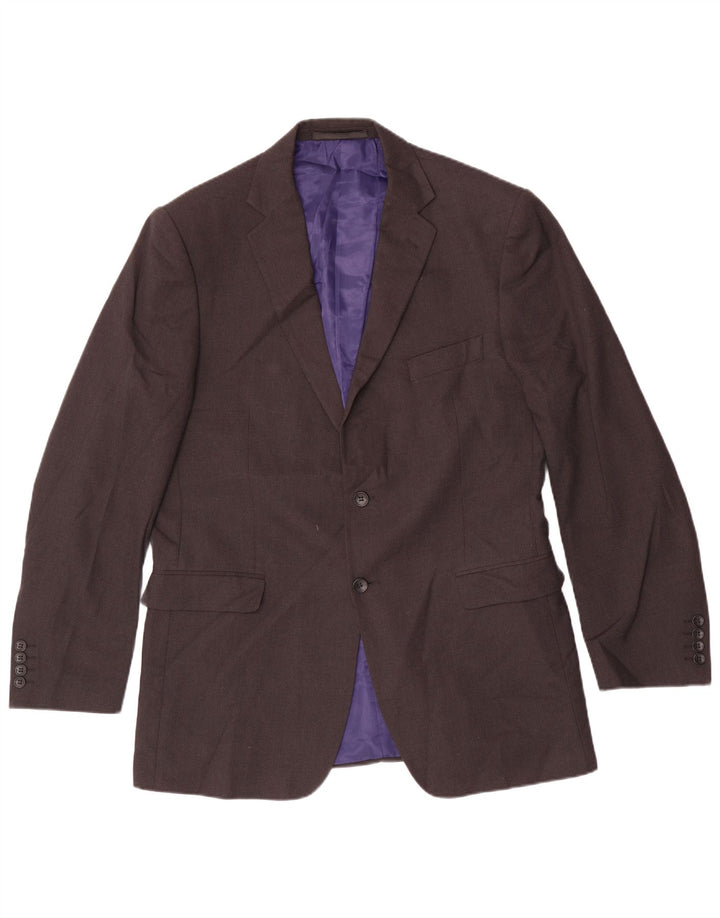 Giacca blazer a 2 bottoni Marks & Spencer da uomo UK 42 grande poliestere grigio