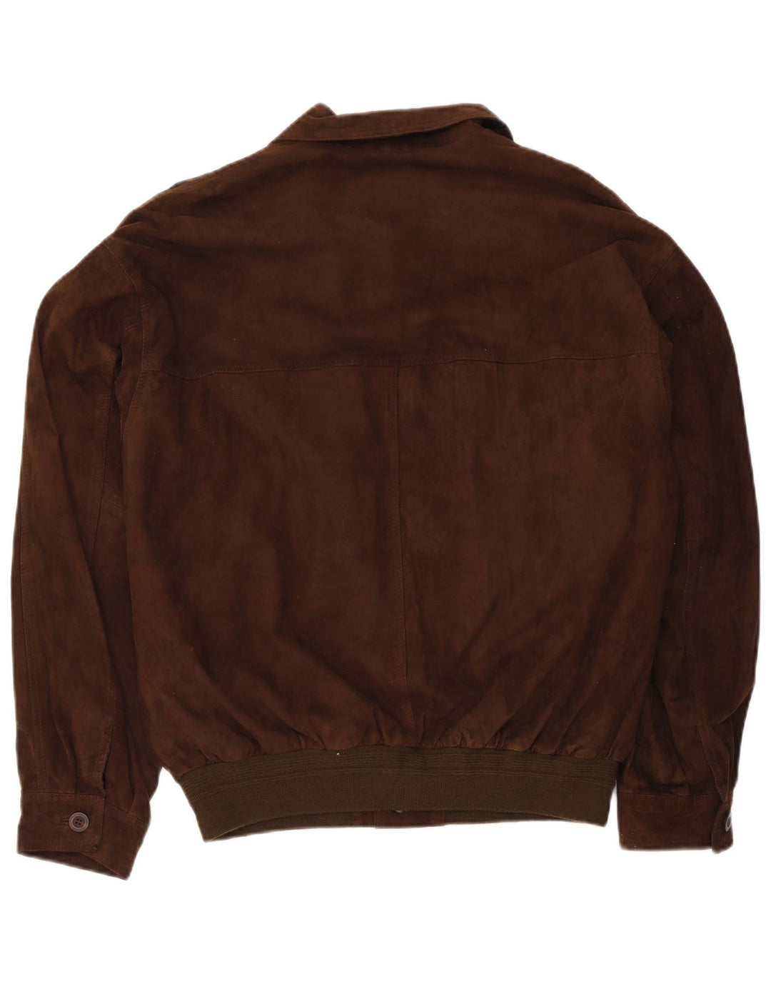 Giubbotto bomber vintage in pelle scamosciata da uomo IT 56 2XL in pelle marrone