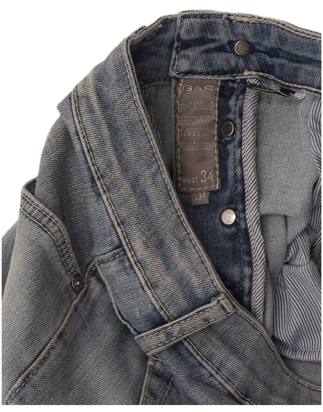 Jeans slim da uomo Gas W34 L34 Blu