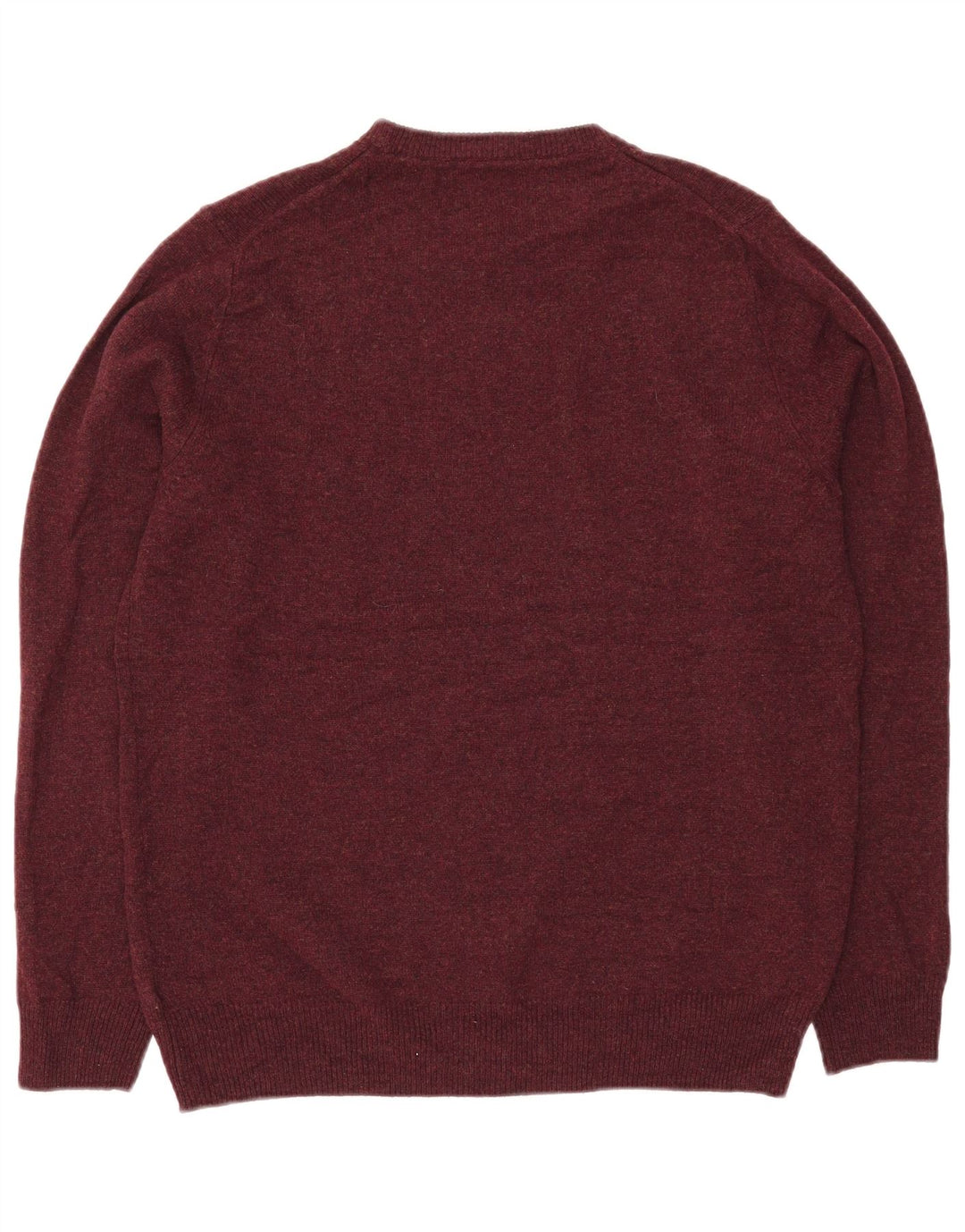 Maglione maglione girocollo da uomo Marks & Spencer grande lana bordeaux