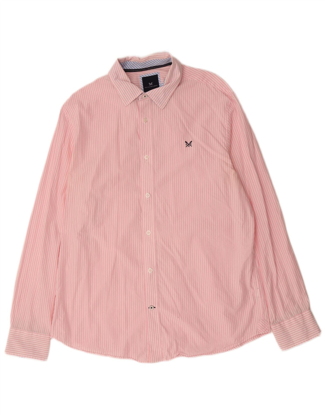 Crew Clothing Camicia da uomo grande gessato rosa