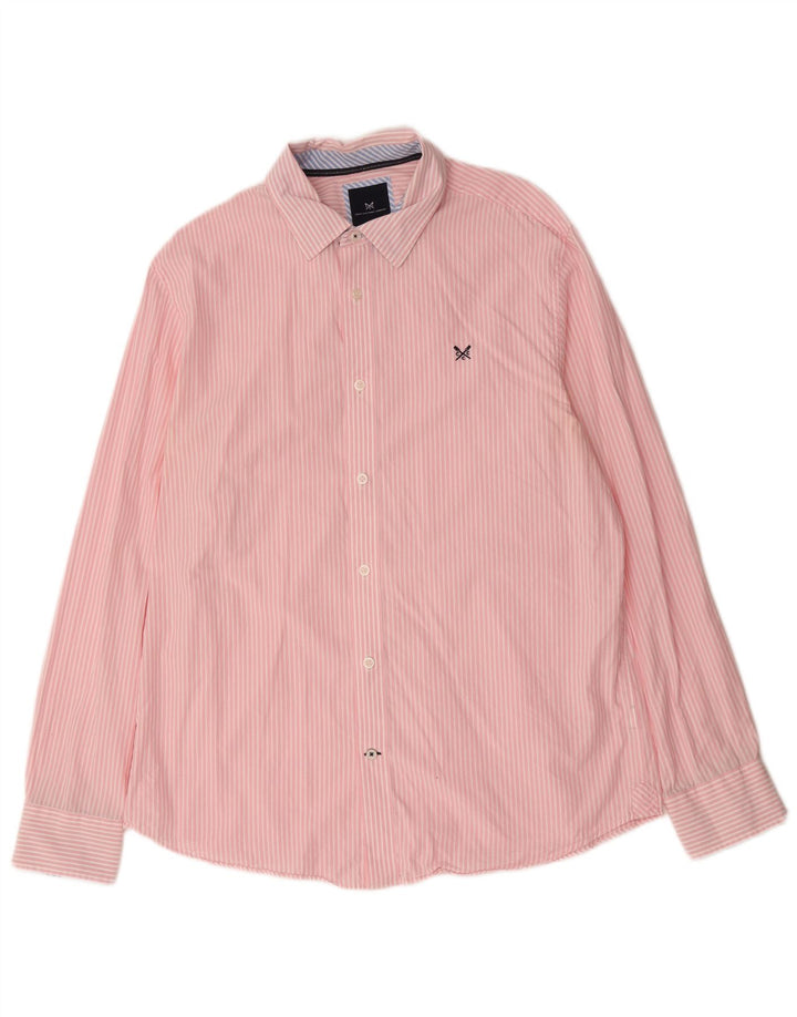 Crew Clothing Camicia da uomo grande gessato rosa