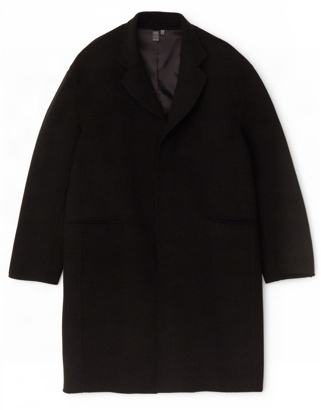 Cappotto da uomo Zara UK 38 lana nera media