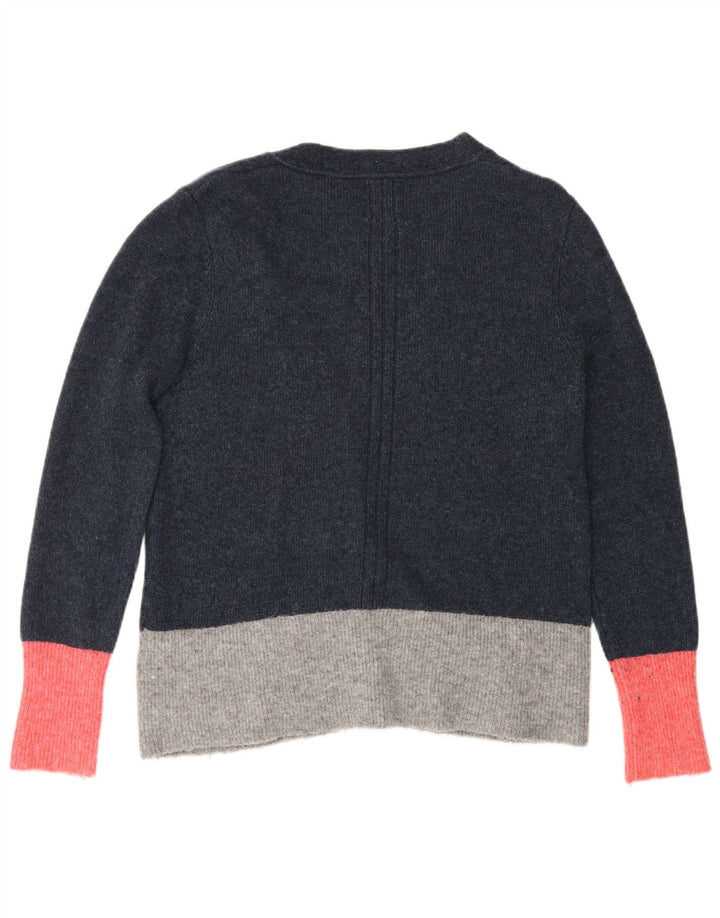 Maglione cardigan da donna White Stuff UK 14 Grande nylon color block blu