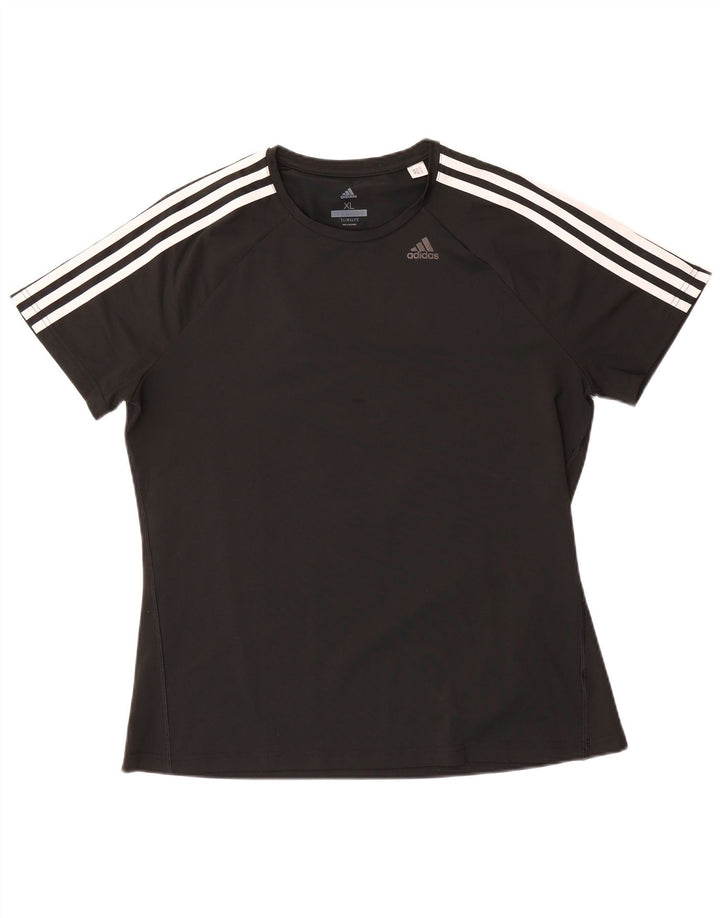 T-shirt ADIDAS da donna Climalite UK 20/22 XL poliestere nero