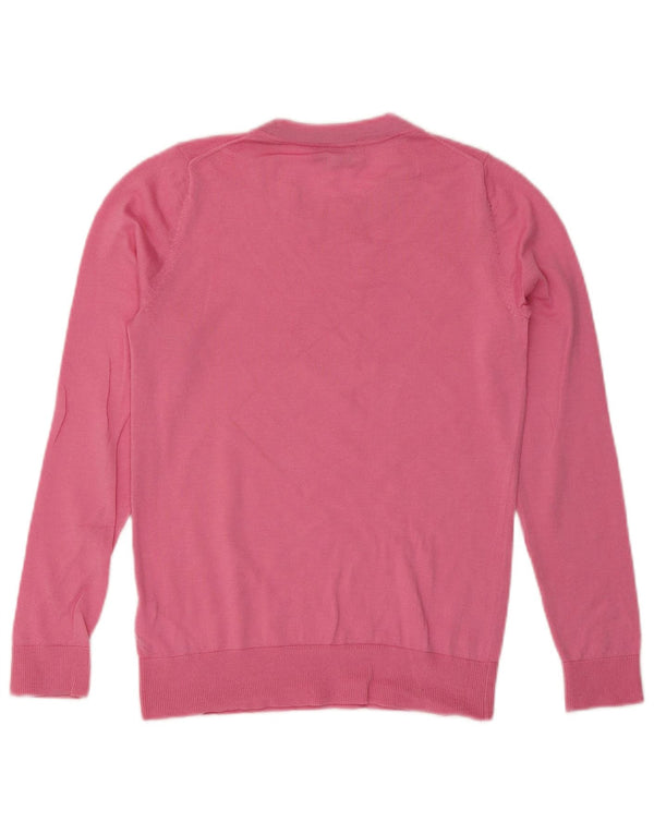 Maglione maglione girocollo da donna HOBBS UK 12 Lana rosa medio
