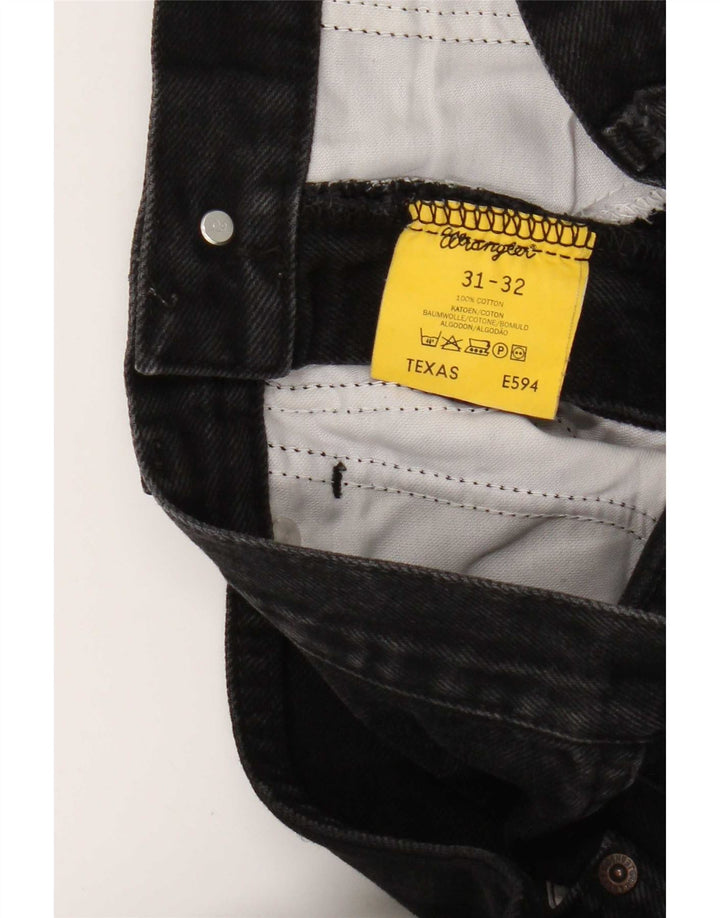 Jeans dritti da uomo Wrangler Texas W31 L32 cotone nero