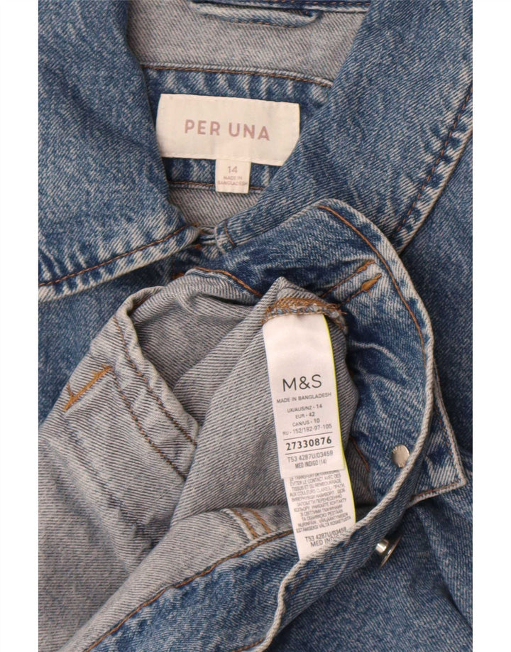 Giacca in denim Marks & Spencer da donna Per Una UK 14 grande cotone blu