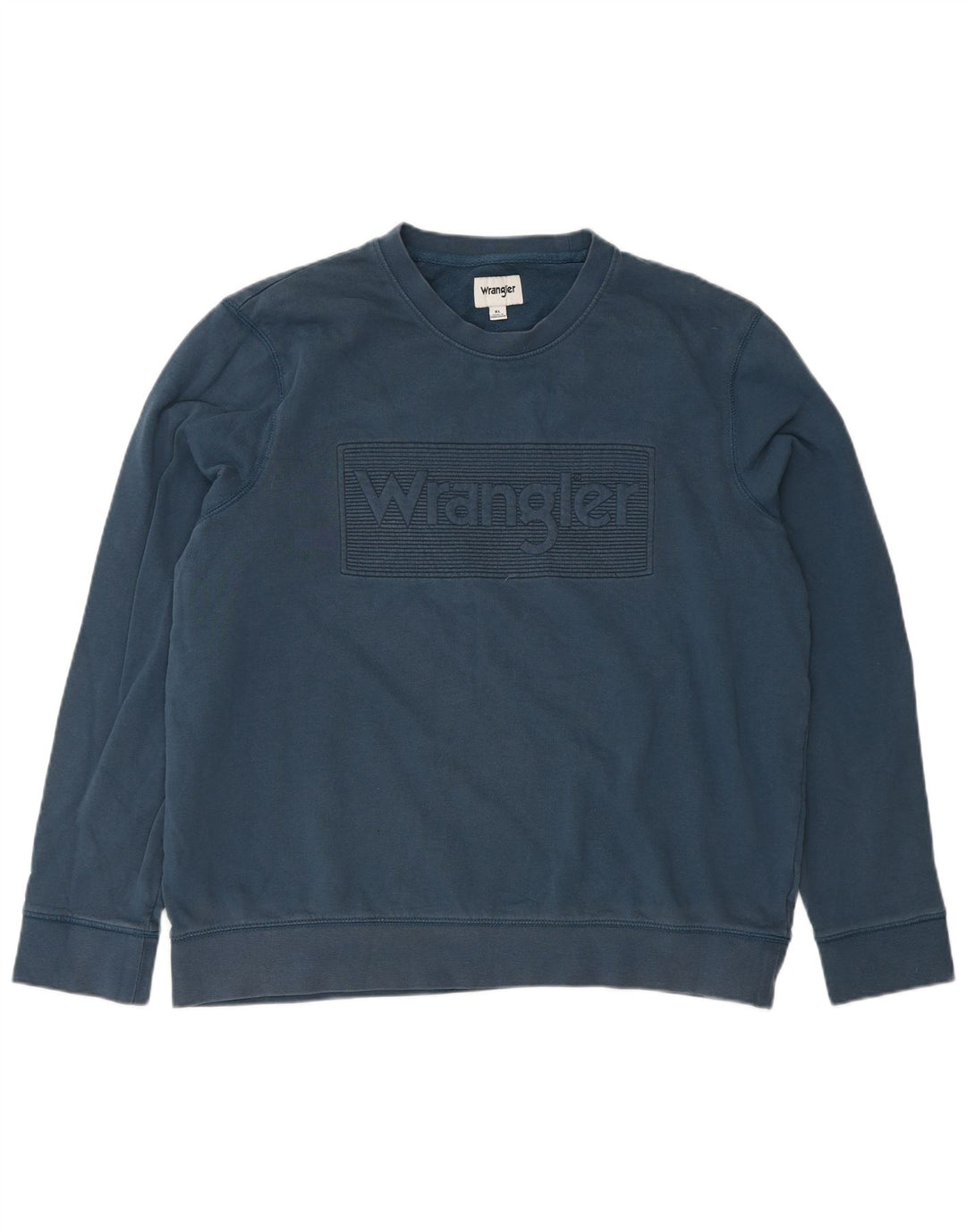 Felpa grafica da uomo WRANGLER maglione XL cotone blu