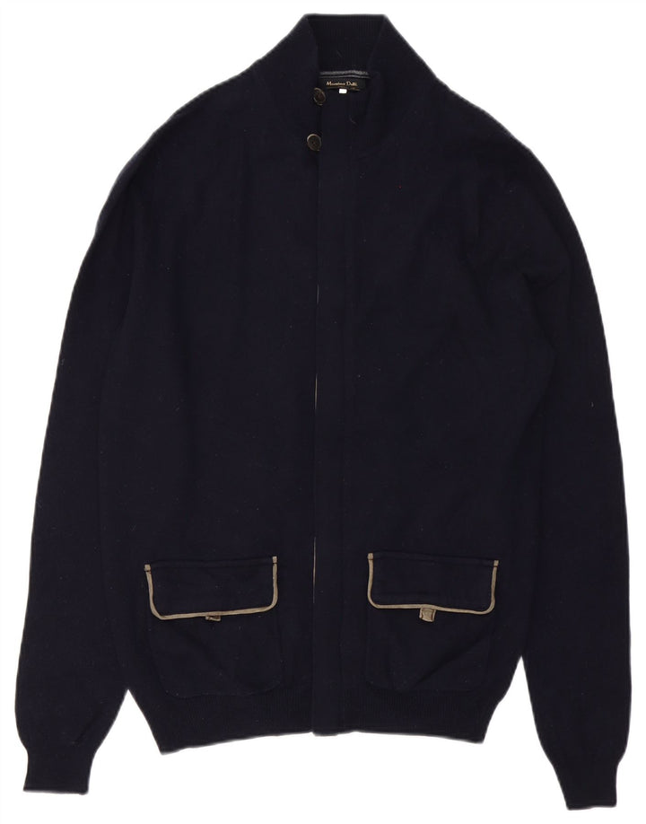 Maglione cardigan da uomo Massimo Dutti blu navy medio