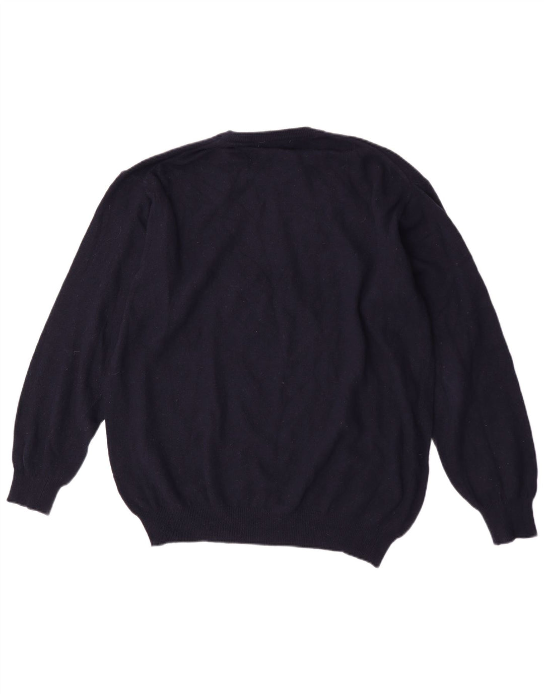 Maglione maglione girocollo da uomo Zara XL in lana blu navy