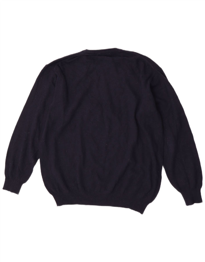 Maglione maglione girocollo da uomo Zara XL in lana blu navy