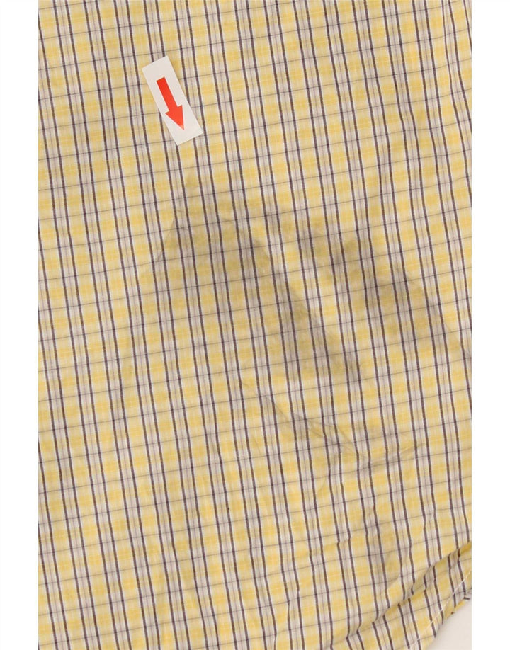 Camicia a maniche corte da uomo Nautica in cotone a quadri gialli grandi