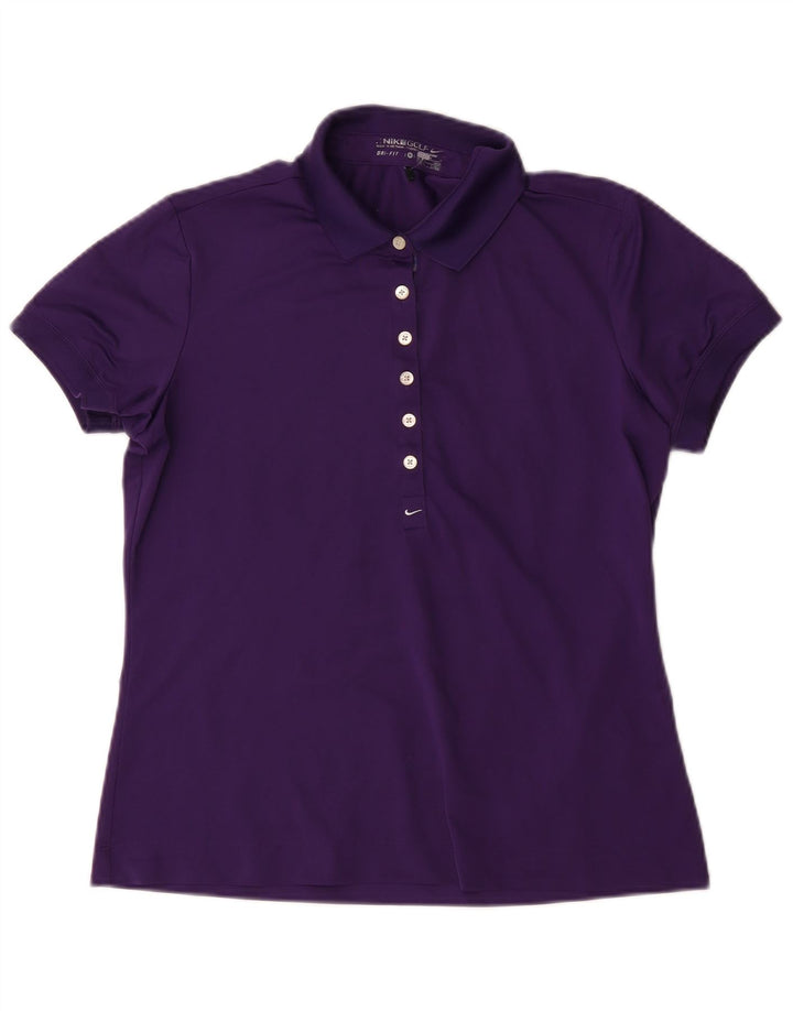 Polo Nike da donna Dri Fit UK 12/14 poliestere viola medio