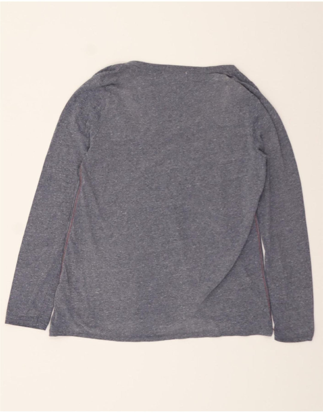 TOMMY HILFIGER Womens Top Long Sleeve UK 16 XL Navy Blue Flecked Polyester Vintage Tommy Hilfiger and Second-Hand Tommy Hilfiger from Messina Hembry 