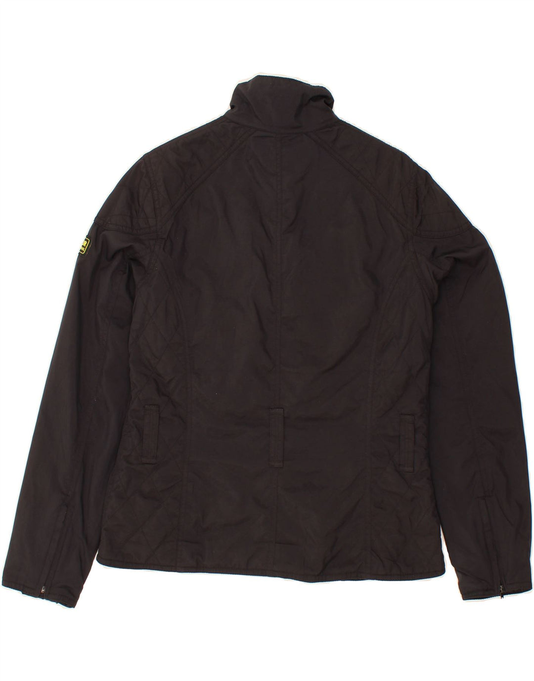 BARBOUR Womens Utility Jacket UK 12 Medium Black Polyester Vintage Barbour and Second-Hand Barbour from Messina Hembry 
