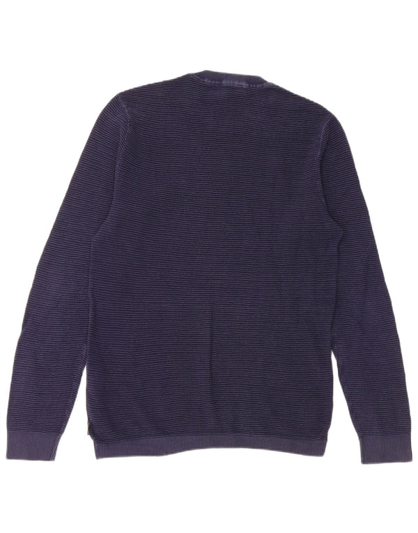 Maglione maglione girocollo da uomo Jack & Jones piccolo gessato blu navy