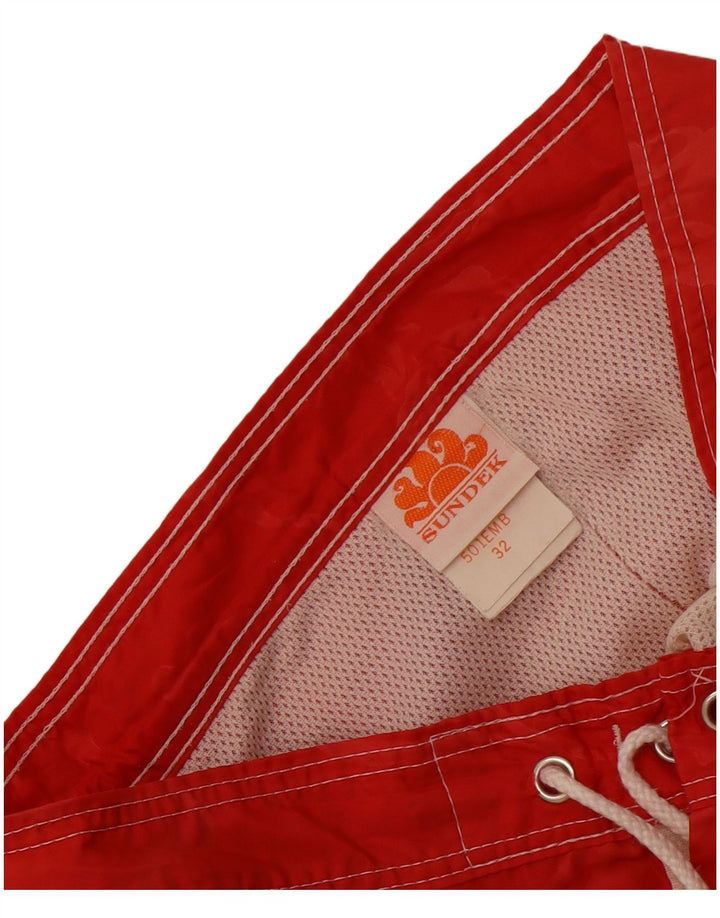 Pantaloncini da bagno da uomo Sundek Nylon floreale rosso medio