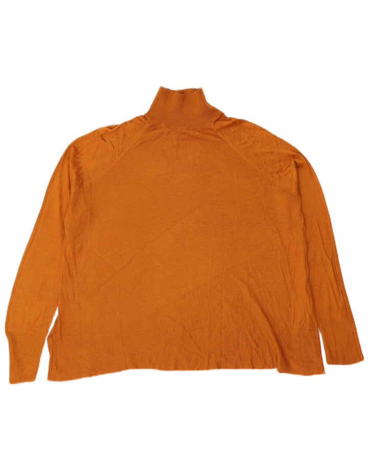 Maglione oversize da donna Zara con collo dolcevita UK 16 Large in viscosa marrone