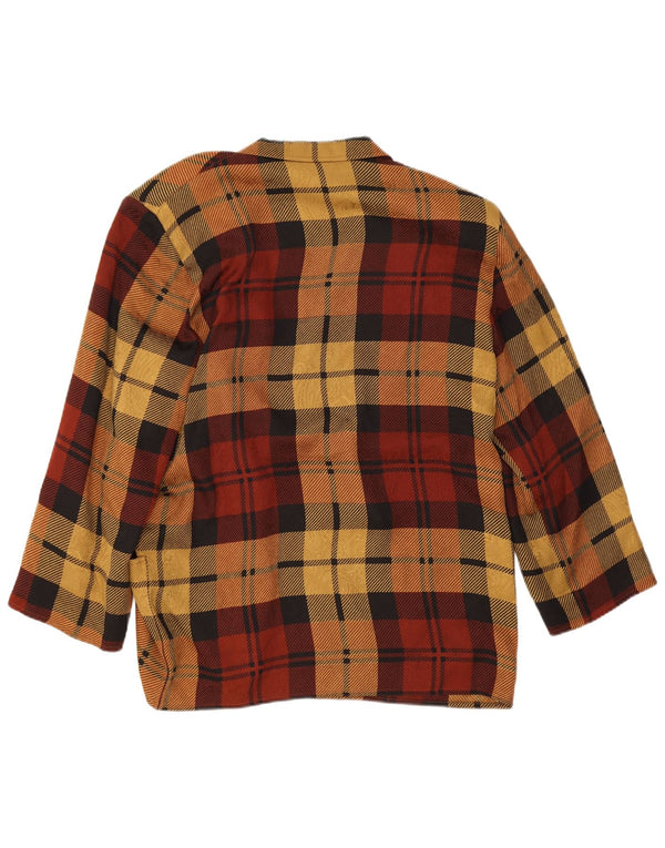 Giacca blazer doppiopetto da donna Max Mara UK 14 grande quadretto bordeaux