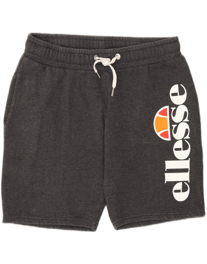 Pantaloncini sportivi grafici da uomo Ellesse in cotone grigio medio