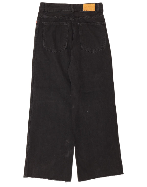 Jeans Zara da donna a gamba larga a vita alta EU 38 Small W28 L29 Nero