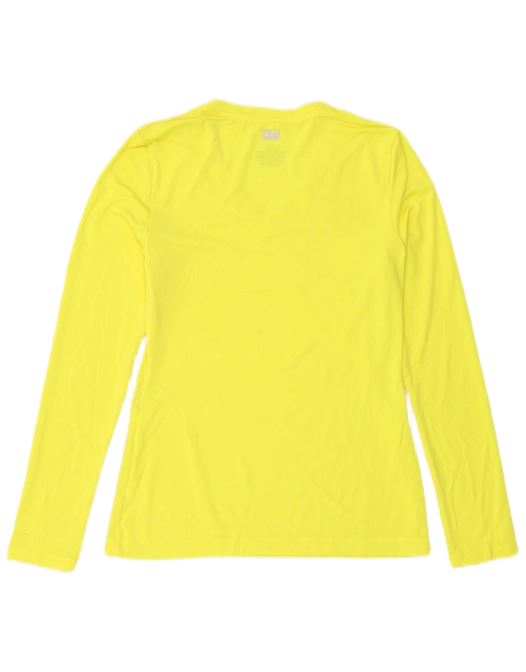 Fila Donna Top Manica Lunga UK 10 Small Giallo Poliestere