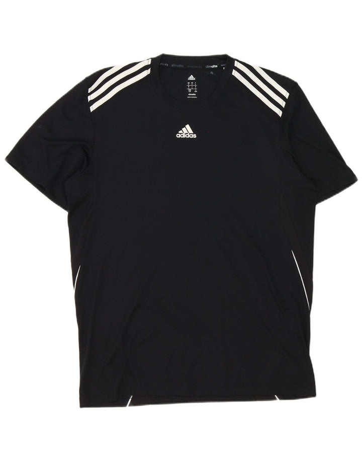 T-shirt Adidas Climalite da uomo, grande, in poliestere nero