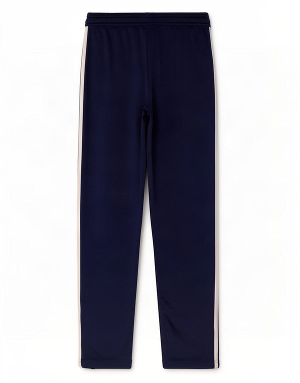 Pantaloni della tuta da ragazzo Adidas 11-12 anni in poliestere blu navy
