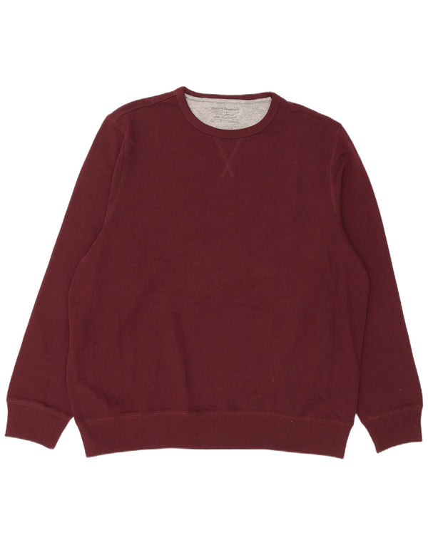 Felpa Marks & Spencer da uomo vestibilità regolare 2XL cotone bordeaux