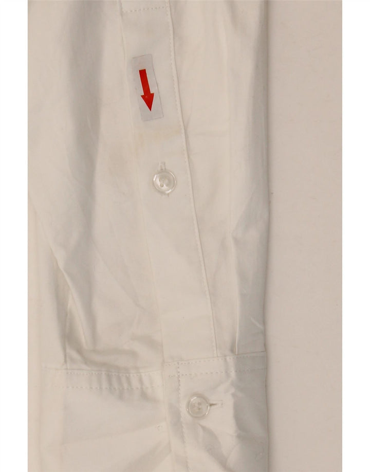 Camicia oversize corta da donna ZARA UK 6 XS cotone bianco