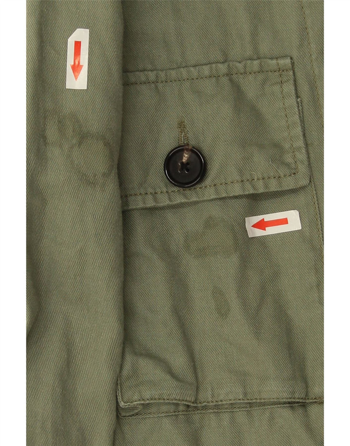 Giacca militare oversize da donna Fat Face UK 8 Small Lino verde