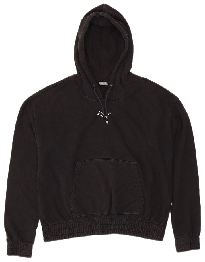 Felpa con cappuccio oversize da donna PUMA UK 14 cotone nero medio