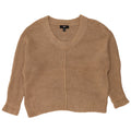 MOSSIMO Maglione oversize da donna con scollo a barca UK 14 Beige medio
