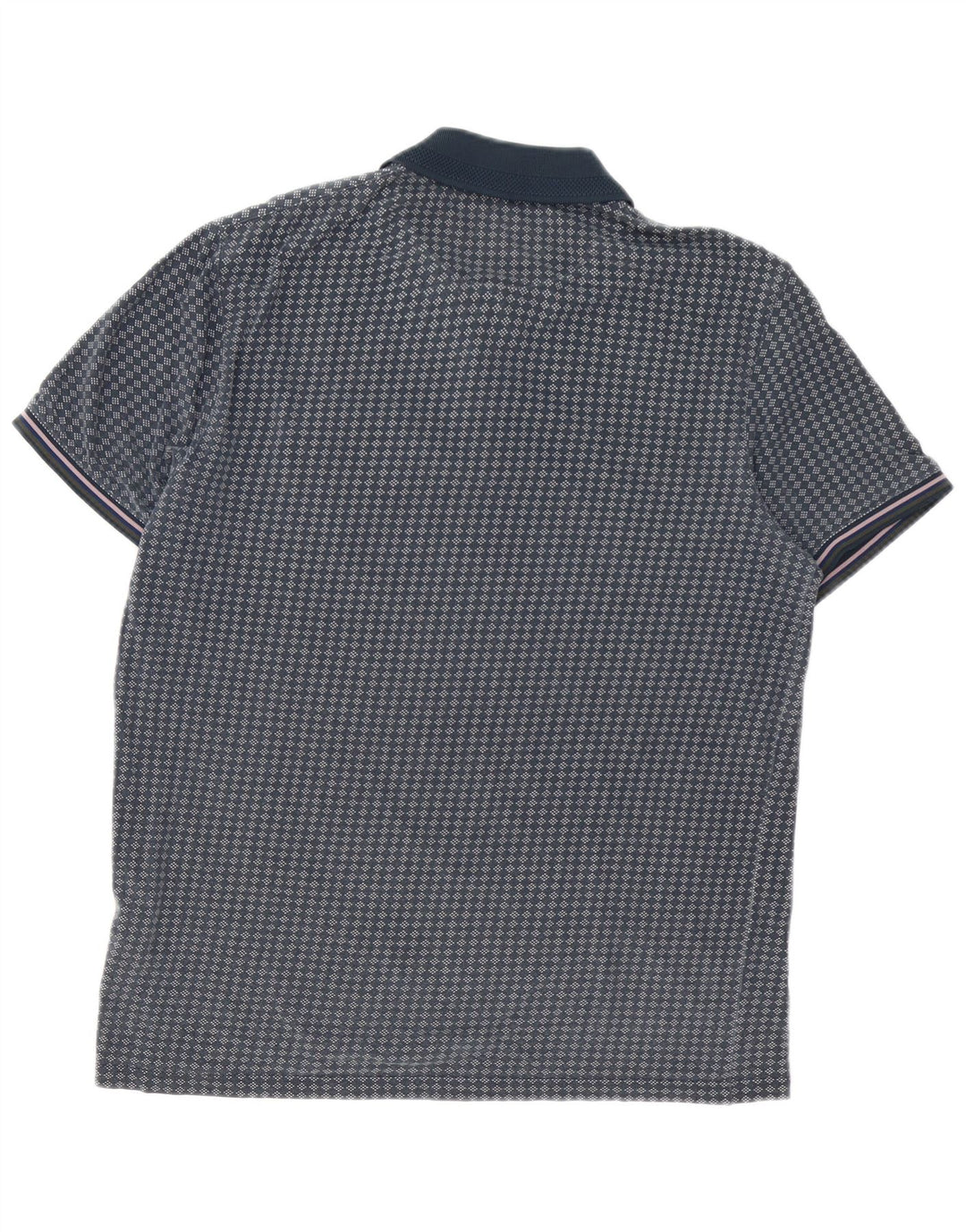 Polo da uomo Ted Baker taglia 3 media blu navy geometrica