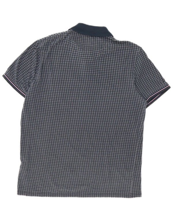 Polo da uomo Ted Baker taglia 3 media blu navy geometrica