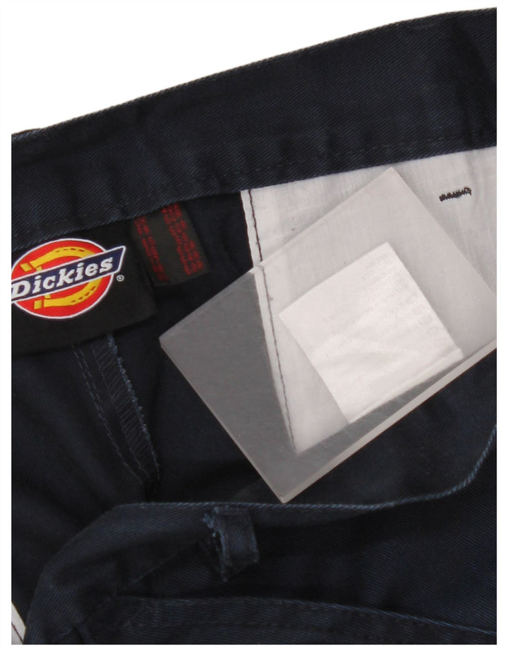 DICKIES Pantaloni cargo dritti da uomo W42 L28 poliestere blu navy