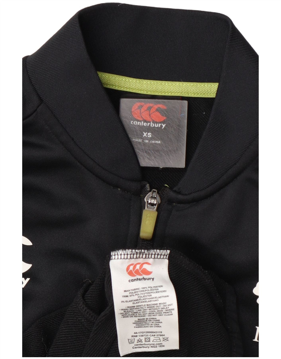 Giacca da tuta da uomo IRFU Canterbury XS poliestere nero