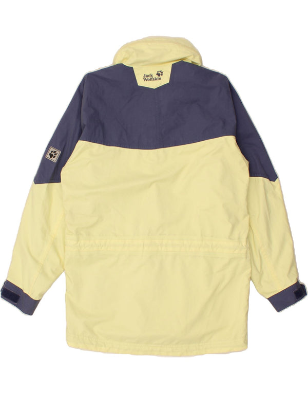 JACK WOLFSKIN Giacca a vento da donna UK 6 XS Giallo Colourblock