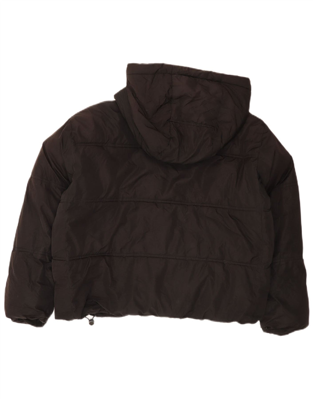 Giacca imbottita oversize con cappuccio da donna Zara UK 14 poliestere nero medio