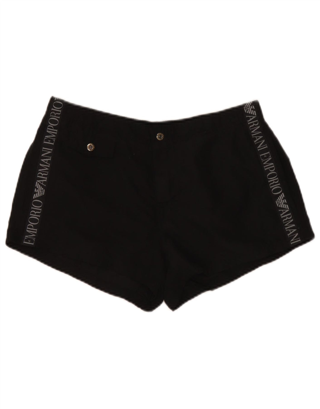 Pantaloncini casual grafici da donna Emporio Armani W30 poliestere nero medio