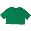 ZARA Womens Oversized Crop T-Shirt Top UK 14 Medium Green Cotton Vintage Zara and Second-Hand Zara from Messina Hembry 