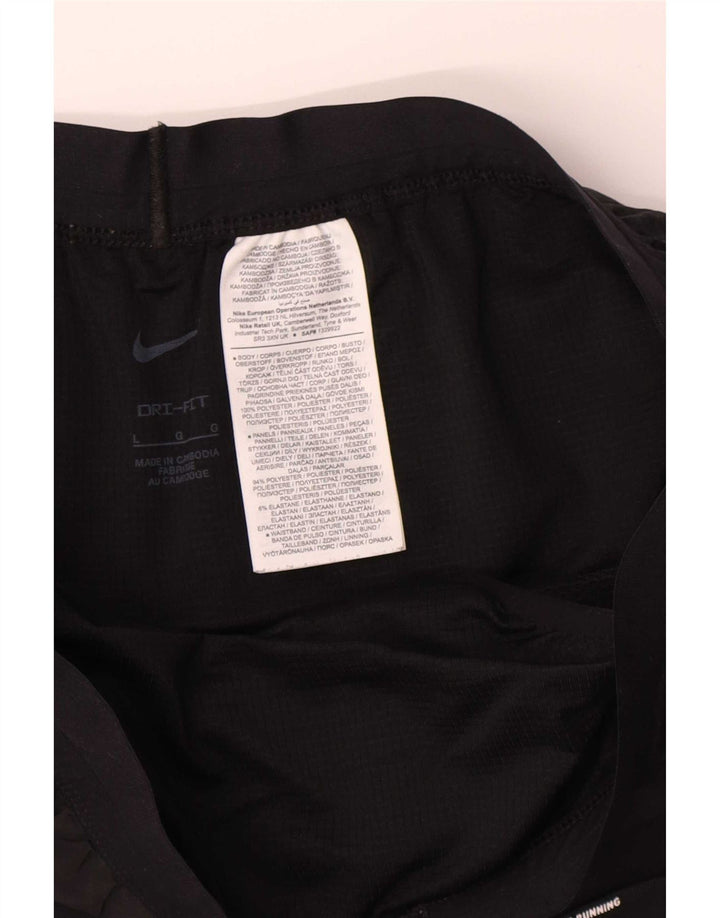 Pantaloncini sportivi Nike Dri Fit da uomo, grandi, in poliestere nero