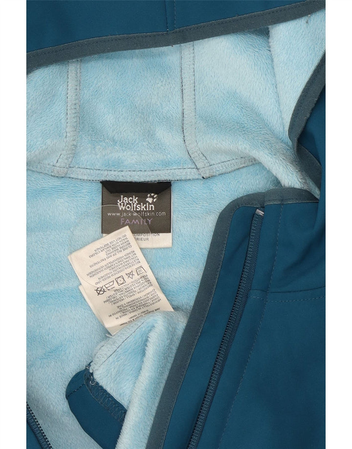 Giacca a vento con cappuccio per ragazze Jack Wolfskin 15-16 anni in poliestere blu