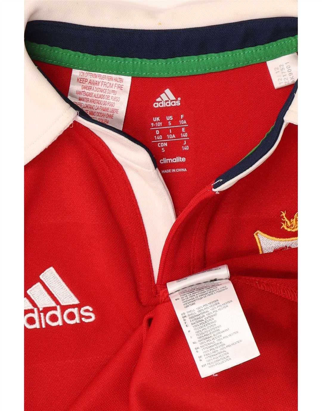 Polo grafica ADIDAS Australia 2013 da ragazzo 9-10 anni in poliestere rosso