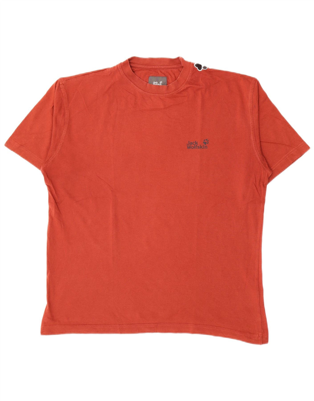 T-shirt grafica da uomo Jack Wolfskin Top in cotone rosso medio